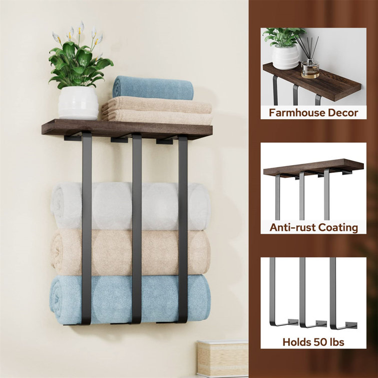 Towel best sale storage wall